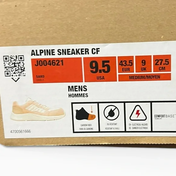 🌻NEW w/Box Merrell Work Alpine CF Sand Carbon Fiber Safety Toe Sneaker Men 9.5